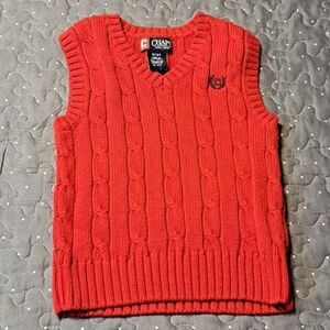 CHAPS red sweater vest size 3T / 3